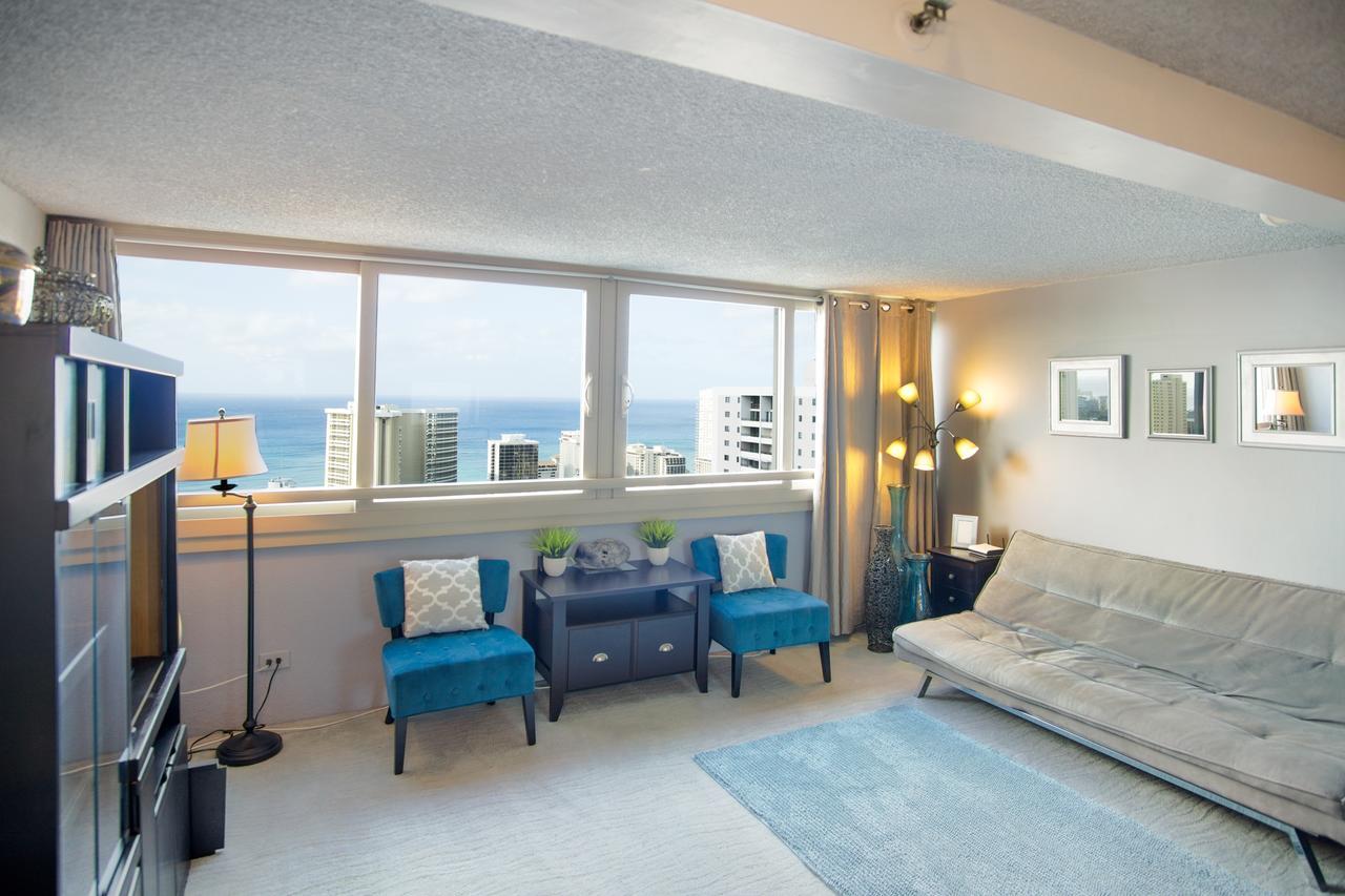 Stunning 1Br W/ Ocean,City,Mountain Views On Penthouse 44Th Floor Hotel Honolulu Exterior photo